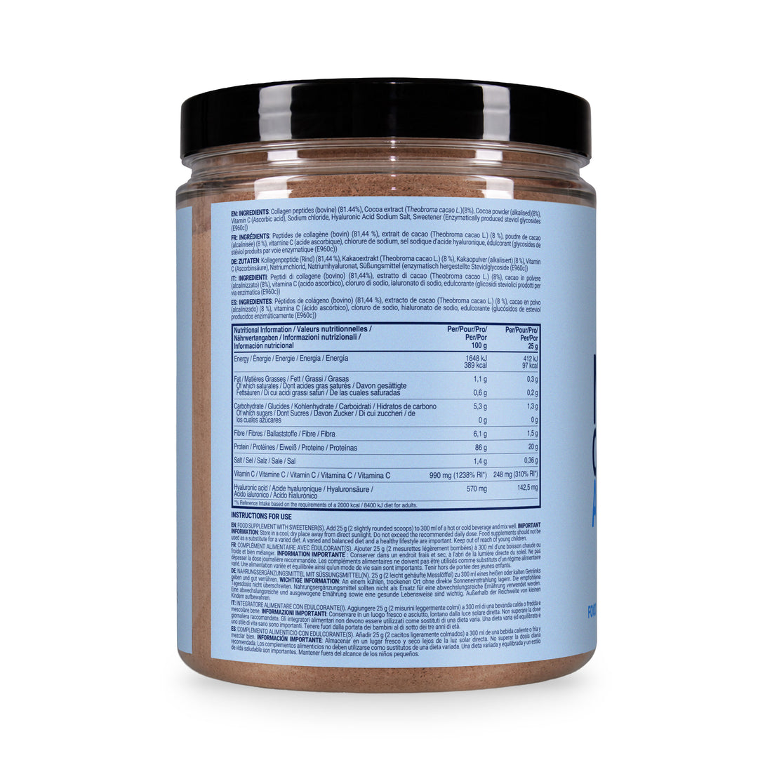 Chocolate Collagen Peptides with Hyaluronic Acid | Naked Collagen Advanced - 600g