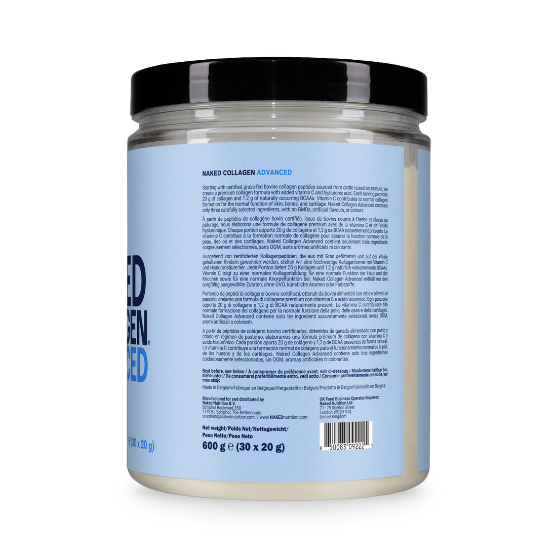 Collagen Peptides with Hyaluronic Acid | Naked Collagen Advanced - 600g