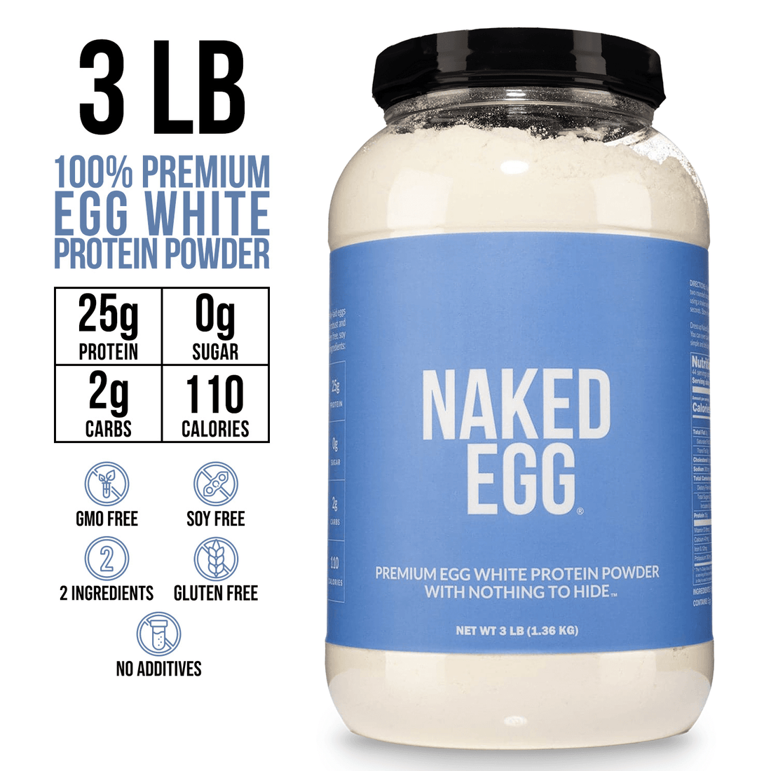 Egg White Protein Powder | Naked Egg - 3LB