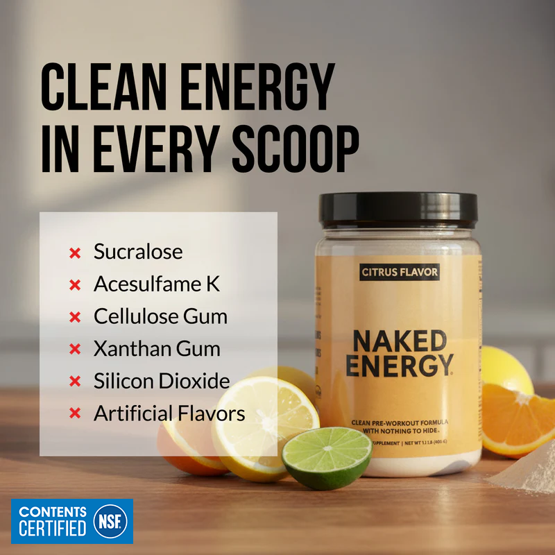 Citrus Pre Workout Supplement | Naked Energy - 30 Servings