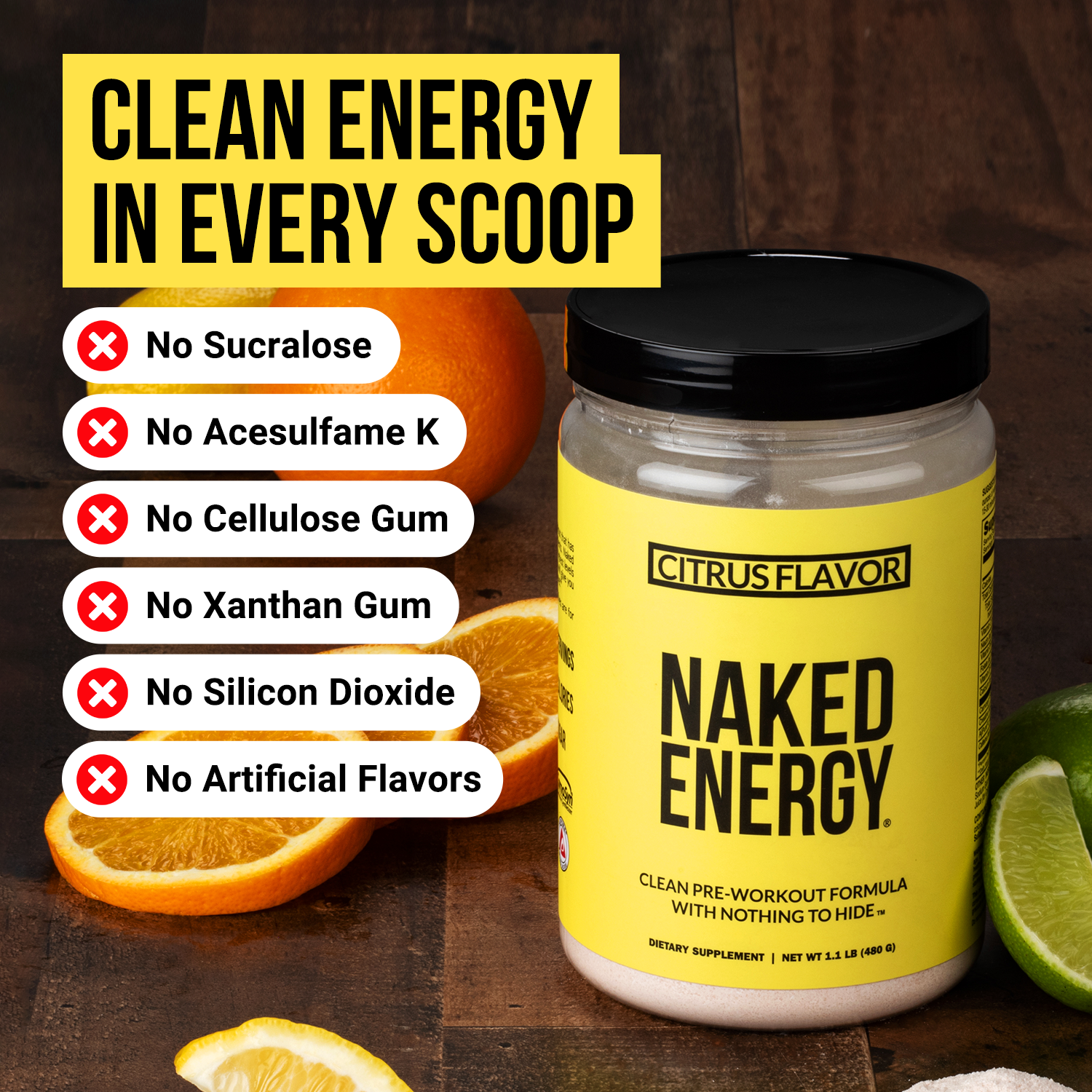 Citrus Pre Workout Supplement | Naked Energy - 30 Servings - Image 4