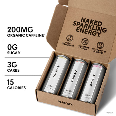 NAKED Sparkling Energy 3-Pack Variety