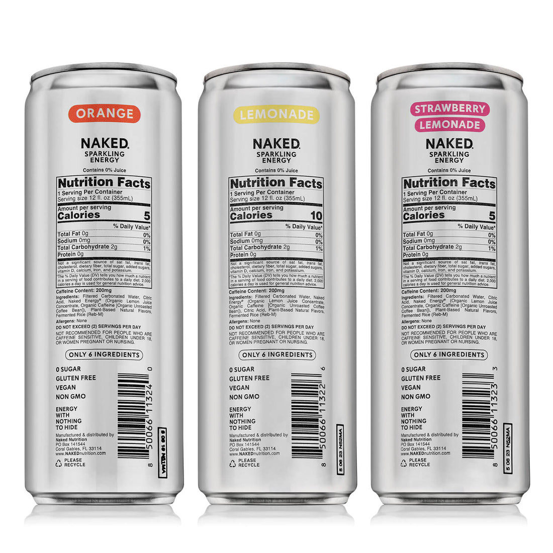 Kits de Muestra de Energía Espumosa | Bebidas Energéticas Espumosas Naked - Kits de Muestra