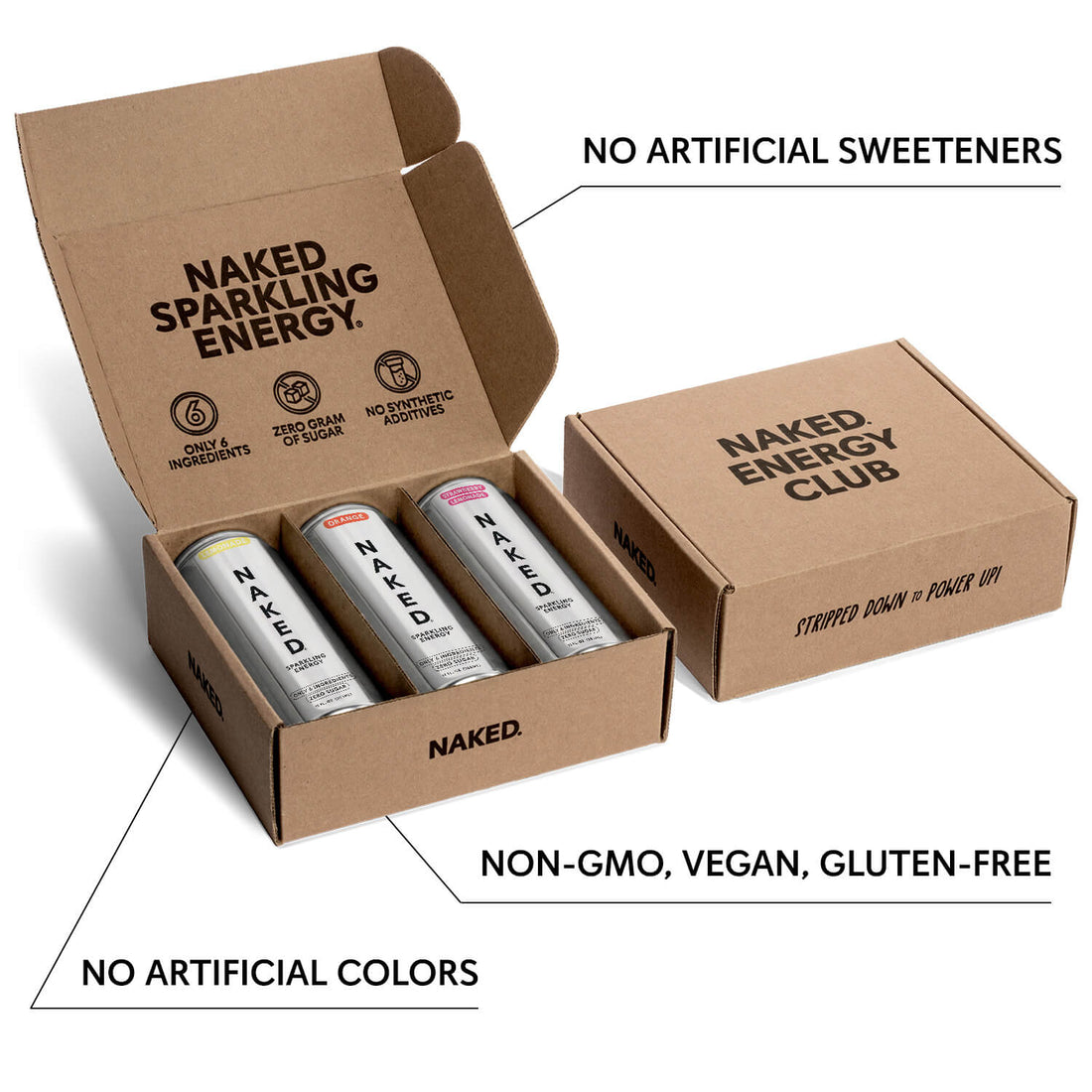 Kits de Muestra de Energía Espumosa | Bebidas Energéticas Espumosas Naked - Kits de Muestra