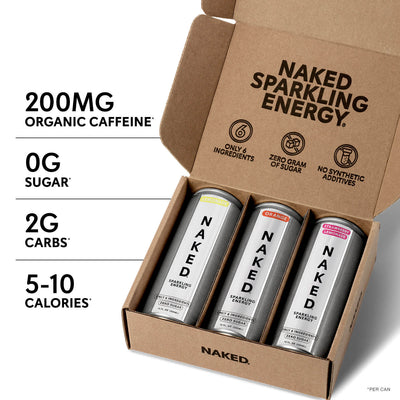 Kits de Muestra de Energía Espumosa | Bebidas Energéticas Espumosas Naked - Kits de Muestra