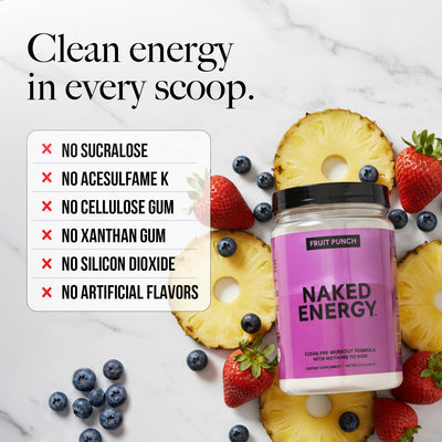 Fruit Punch Pre Workout Supplement | Naked Energy - 480g