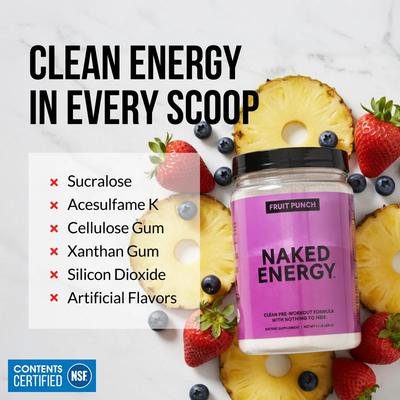 Fruit Punch Pre Workout Supplement | Naked Energy - 30 Servings