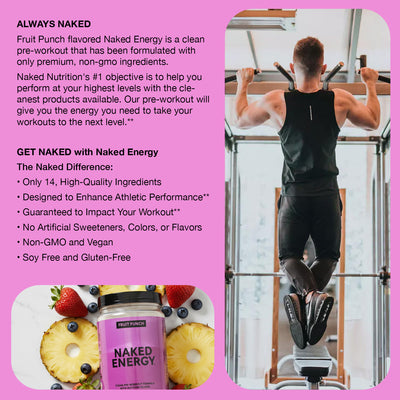 Fruit Punch Pre Workout Supplement | Naked Energy - 480g