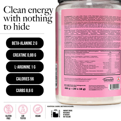 Strawberry Lemonade Pre Workout Supplement | Naked Energy - 480g