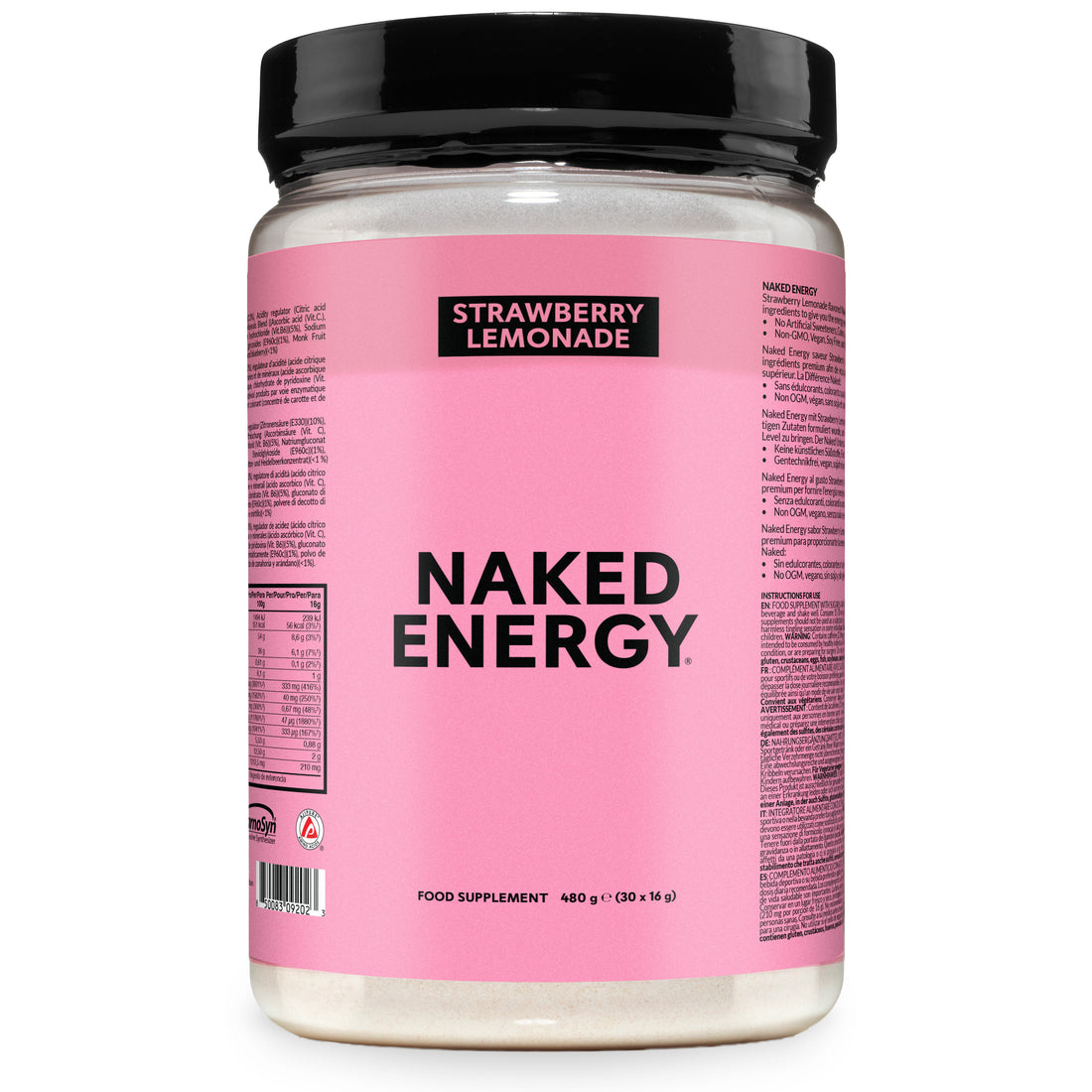 Strawberry Lemonade Pre Workout Supplement | Naked Energy - 480g