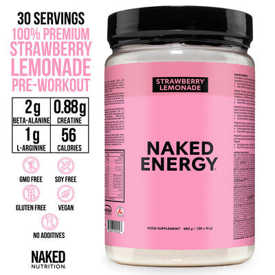 Strawberry Lemonade Pre Workout Supplement | Naked Energy - 480g
