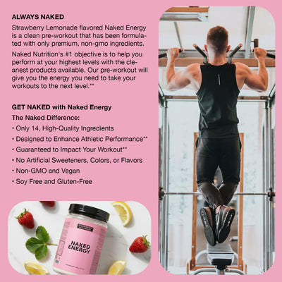 Strawberry Lemonade Pre Workout Supplement | Naked Energy - 480g