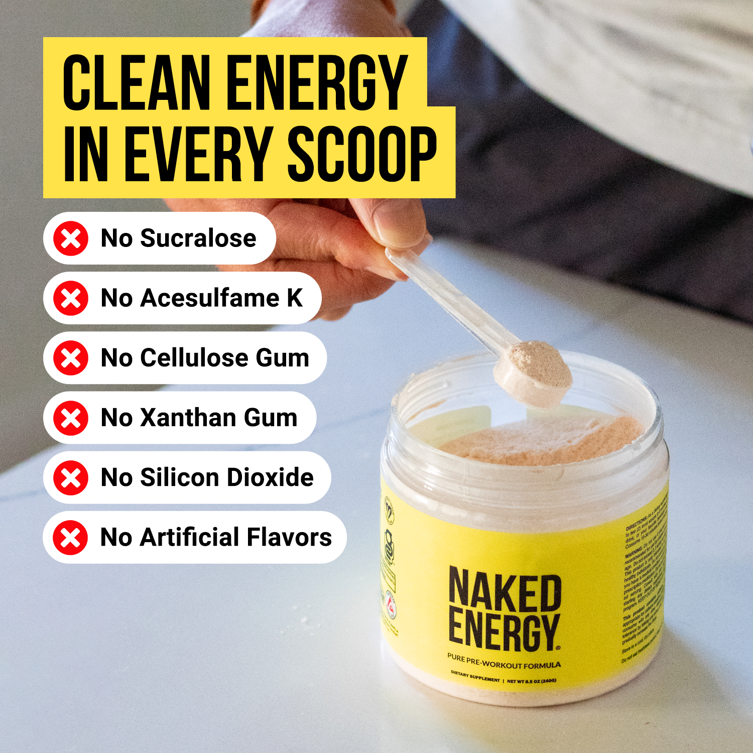 Pre Workout Supplement | Naked Energy - 50 Servings - Image 4