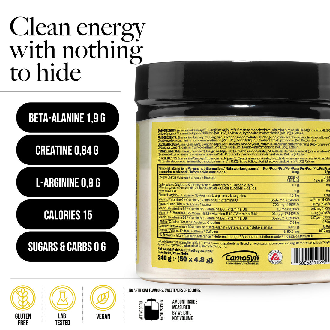 Pre Workout Supplement | Naked Energy - 240g