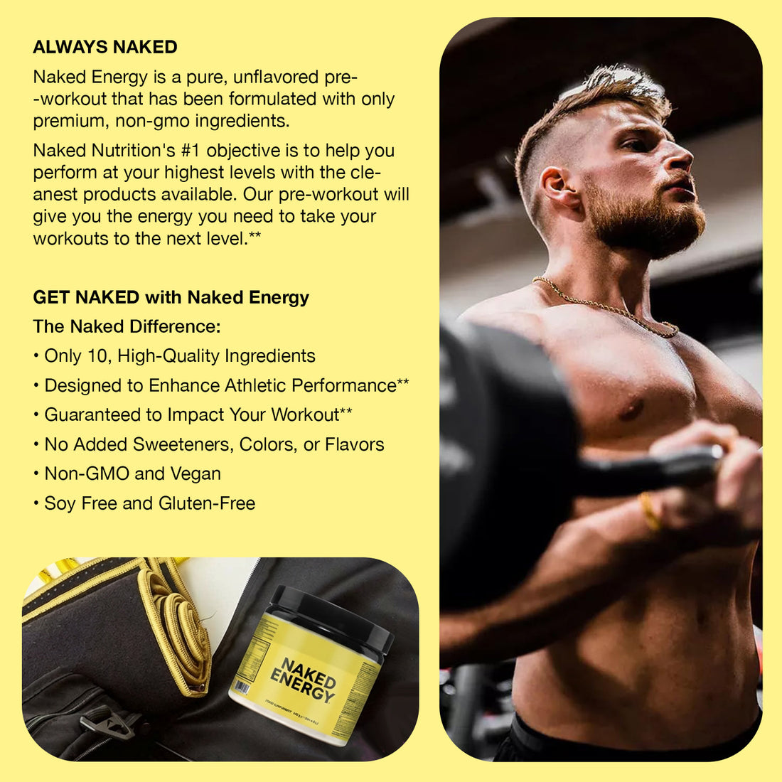 Pre Workout Supplement | Naked Energy - 240g