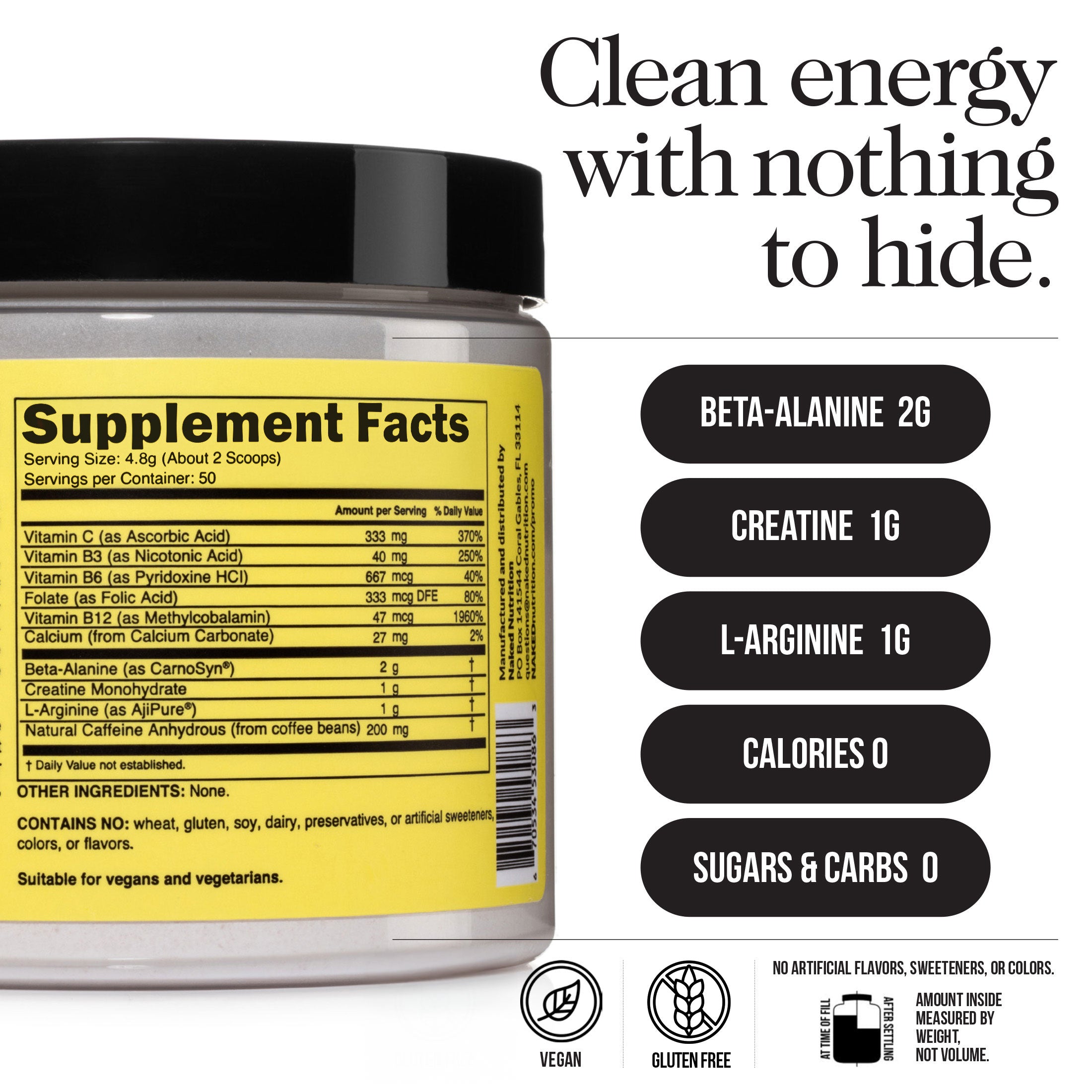 Pre Workout Supplement | Naked Energy - 50 Servings - Image 6