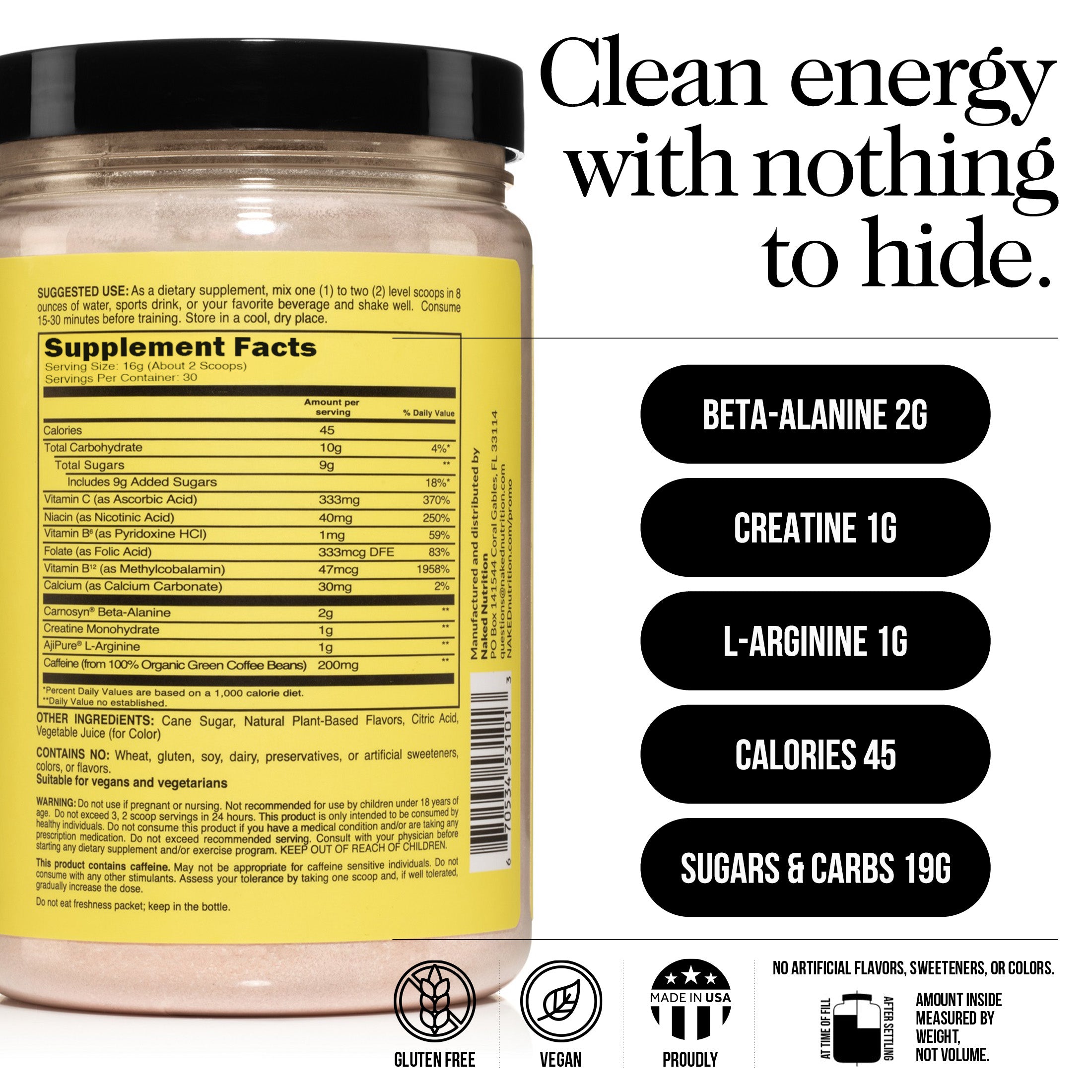 Fruit Punch Pre Workout Supplement | Naked Energy - 30 Servings - Image 5