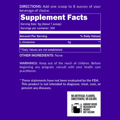 Glutamina en polvo | Naked Glutamine 1 kg