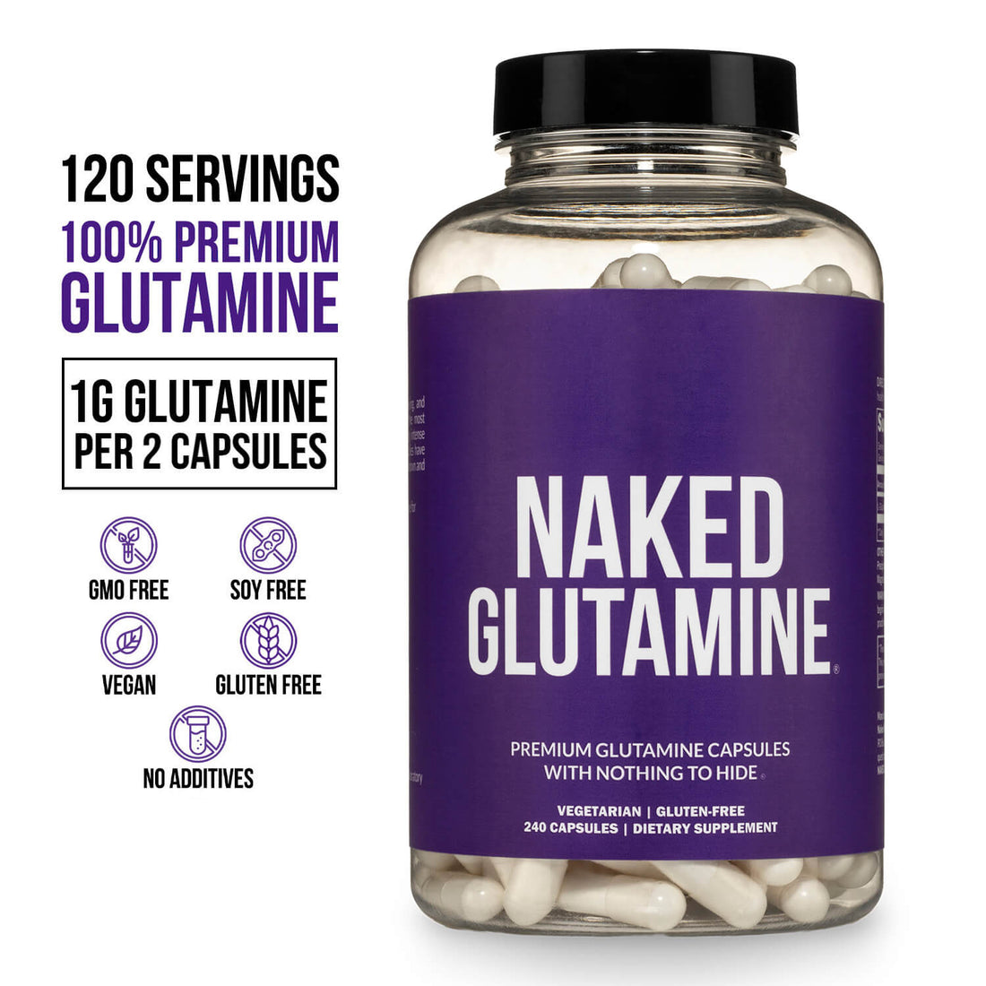 Glutamine Capsules | Naked Glutamine