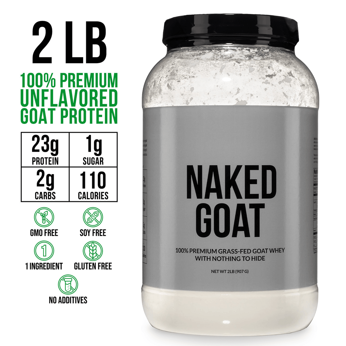 Proteína de suero de leche de cabra en polvo | Naked Goat - 2 libras