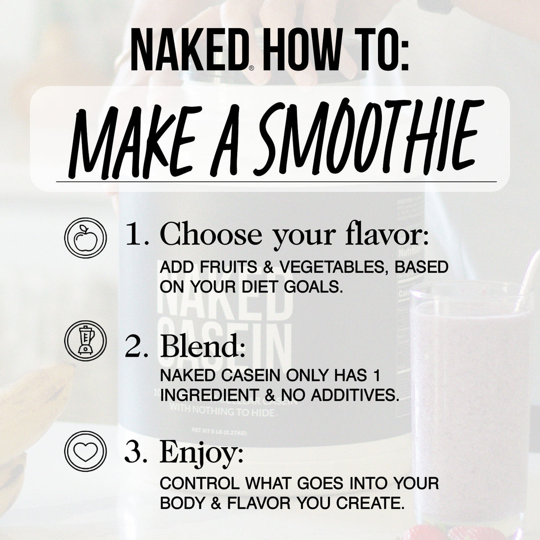 Micellar Casein Protein Powder | Naked Casein - 1lb