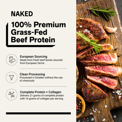 Poudre de Protéine de Bœuf | Protéine de Bœuf Naked - 1,1LB