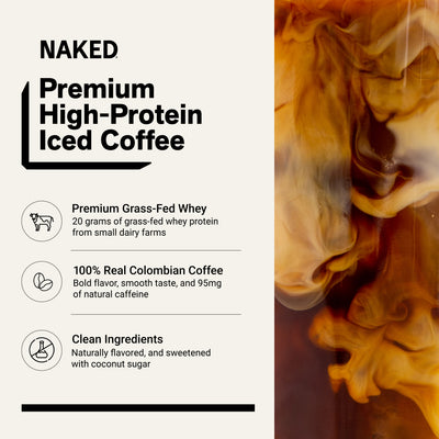 Café glacé protéiné caramel latte | Café protéiné Naked - 17 portions
