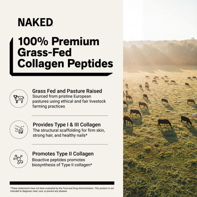 Poudre de peptides de collagène à la vanille | Naked Collagen - 1.2 LB