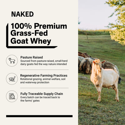 Proteína de suero de leche de cabra con sabor a vainilla | Naked Goat - 2 libras