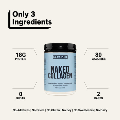 Caramel Collagen Peptides Powder | Naked Collagen - 1.2 LB