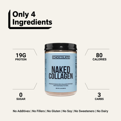 Poudre de Peptides de Collagène au Chocolat | Naked Collagen - 1.3 LB