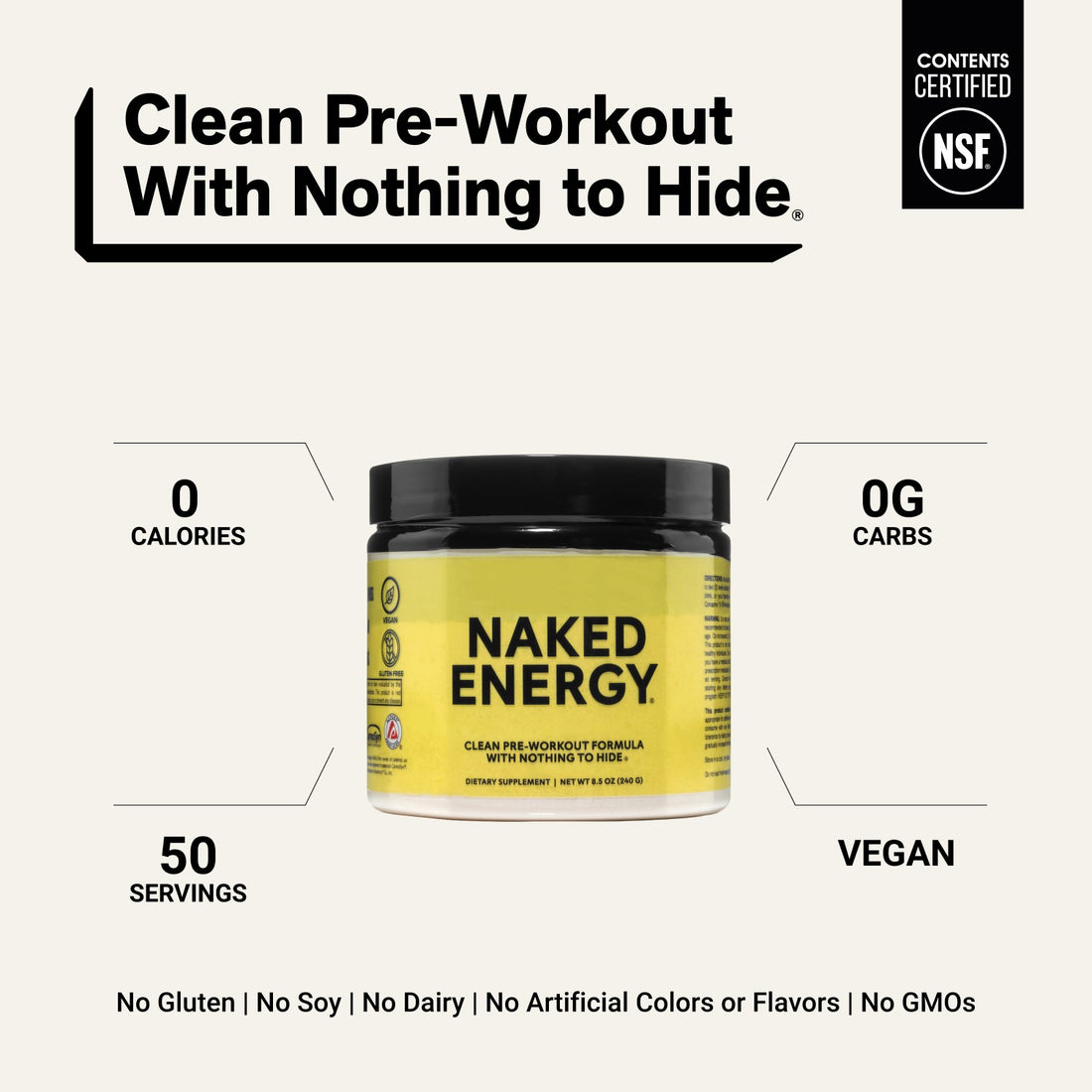 Pre Workout Supplement | Naked Energy - 50 Servings