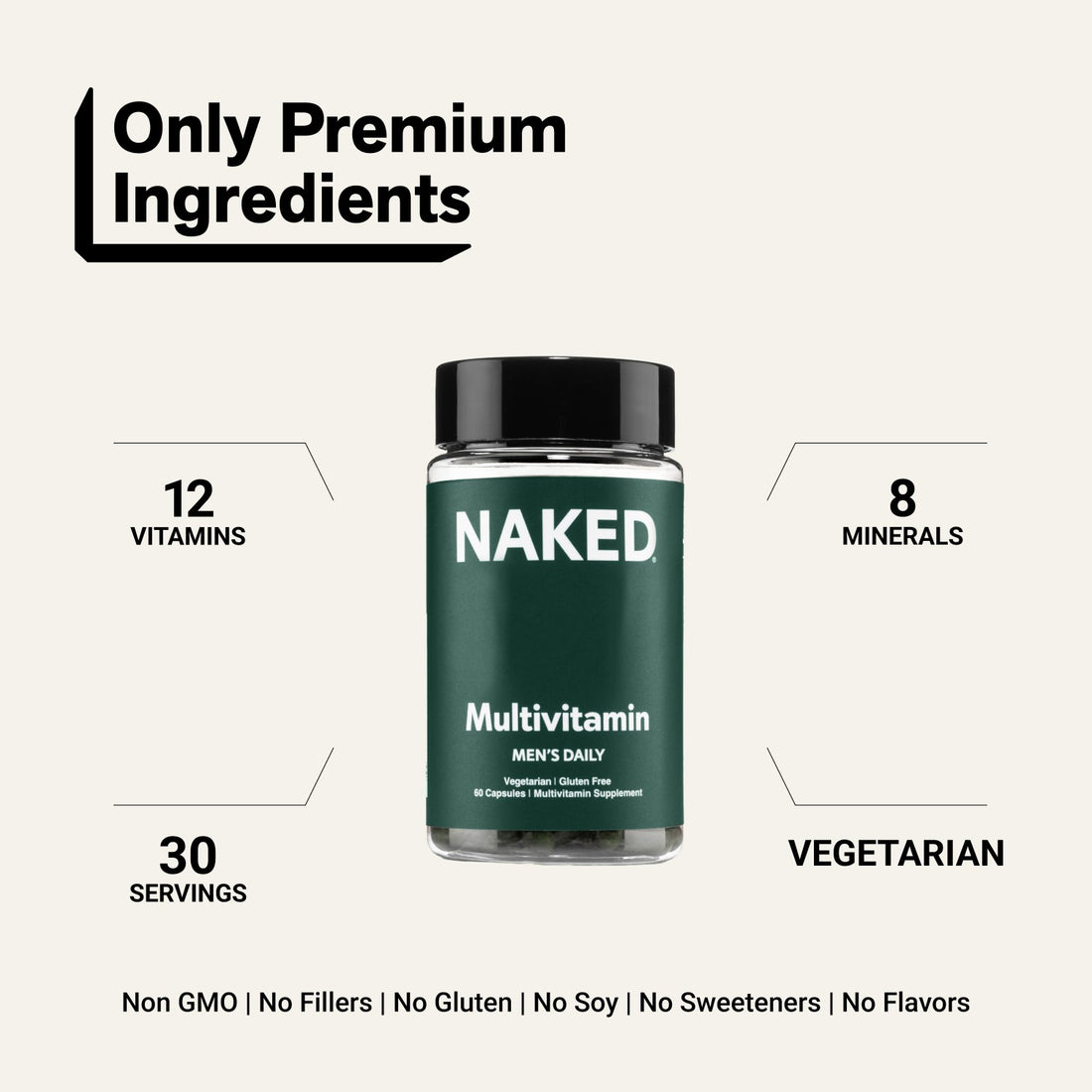Multivitamin for Men | Naked Men's Multi - 60 Capsules