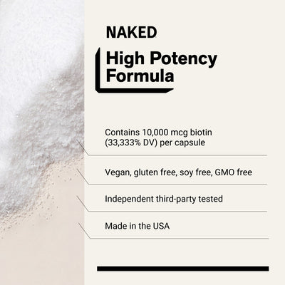 Daily Biotin Supplement | Naked Biotin - 120 Capsules