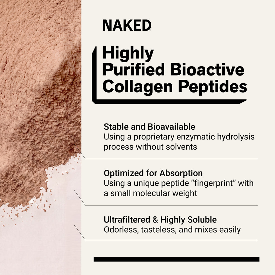 Proteína en polvo de péptidos de colágeno | Naked Collagen - 20 oz