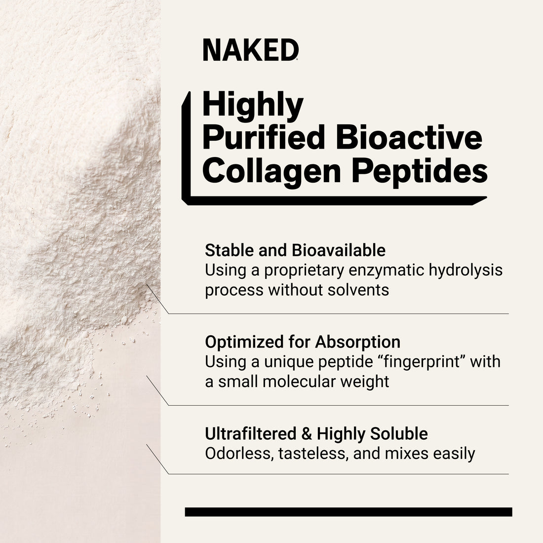 Vanilla Collagen Peptides Powder | Naked Collagen - 1.2 LB