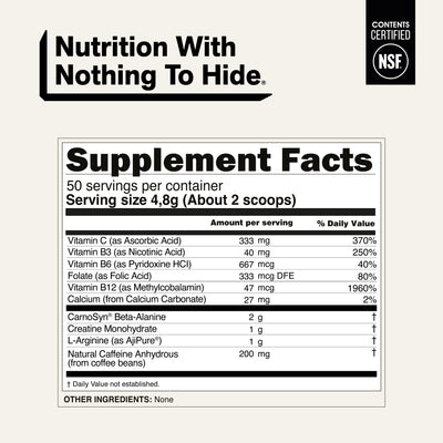 Pre Workout-tillskott | Naked Energy - 50 portioner