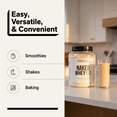 Vanilla Grass-Fed Whey Isolate Protein Powder | Naked Whey Isolate - 2LB