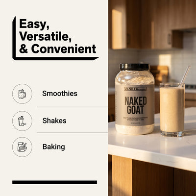 Proteína de suero de leche de cabra con sabor a vainilla | Naked Goat - 2 libras