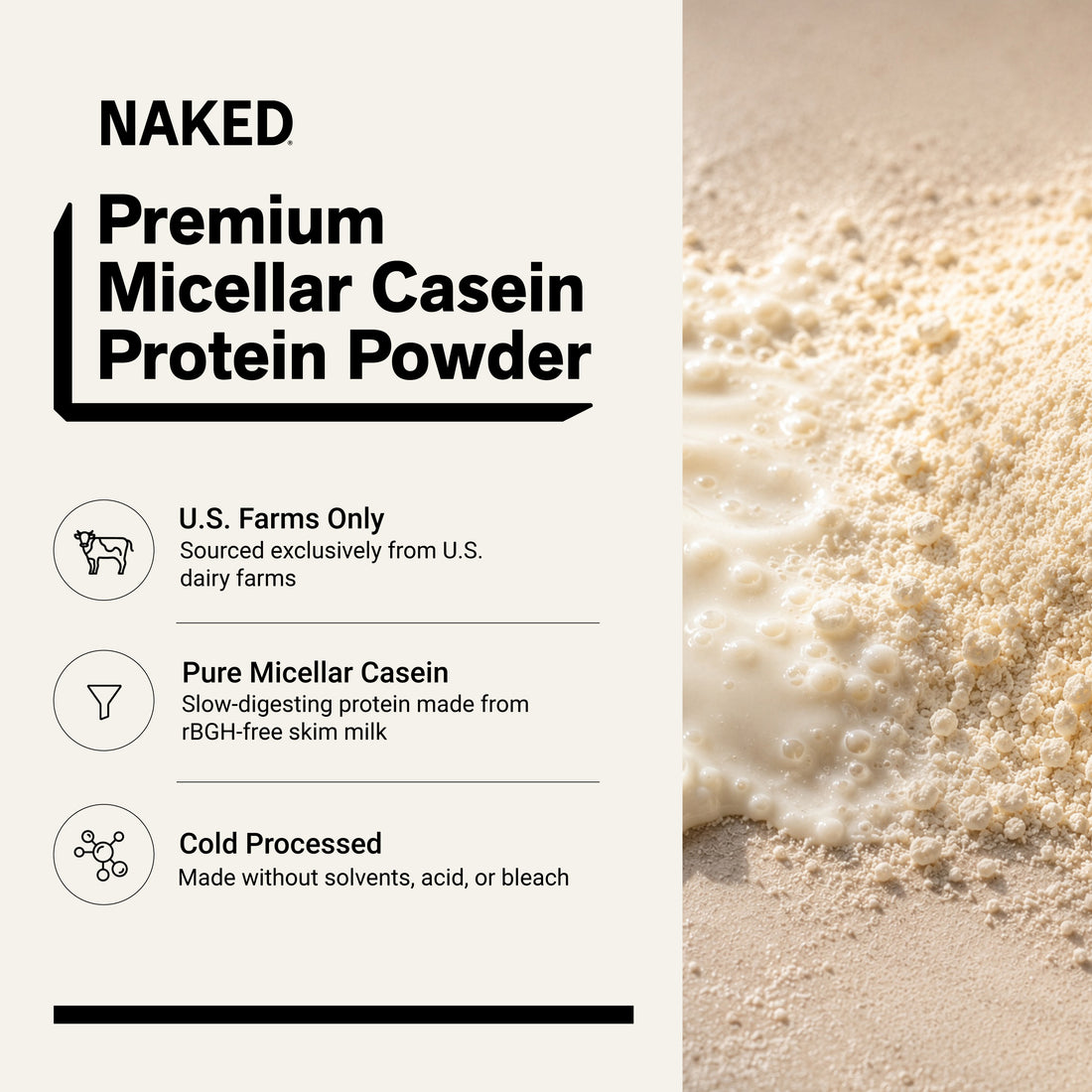 Proteine della Caseina al Cioccolato | Naked Chocolate Casein - 2LB
