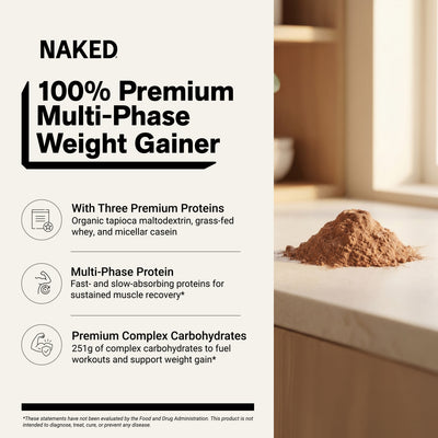 Suplement białkowy na masę czekoladową | Naked Chocolate Mass - 12LB