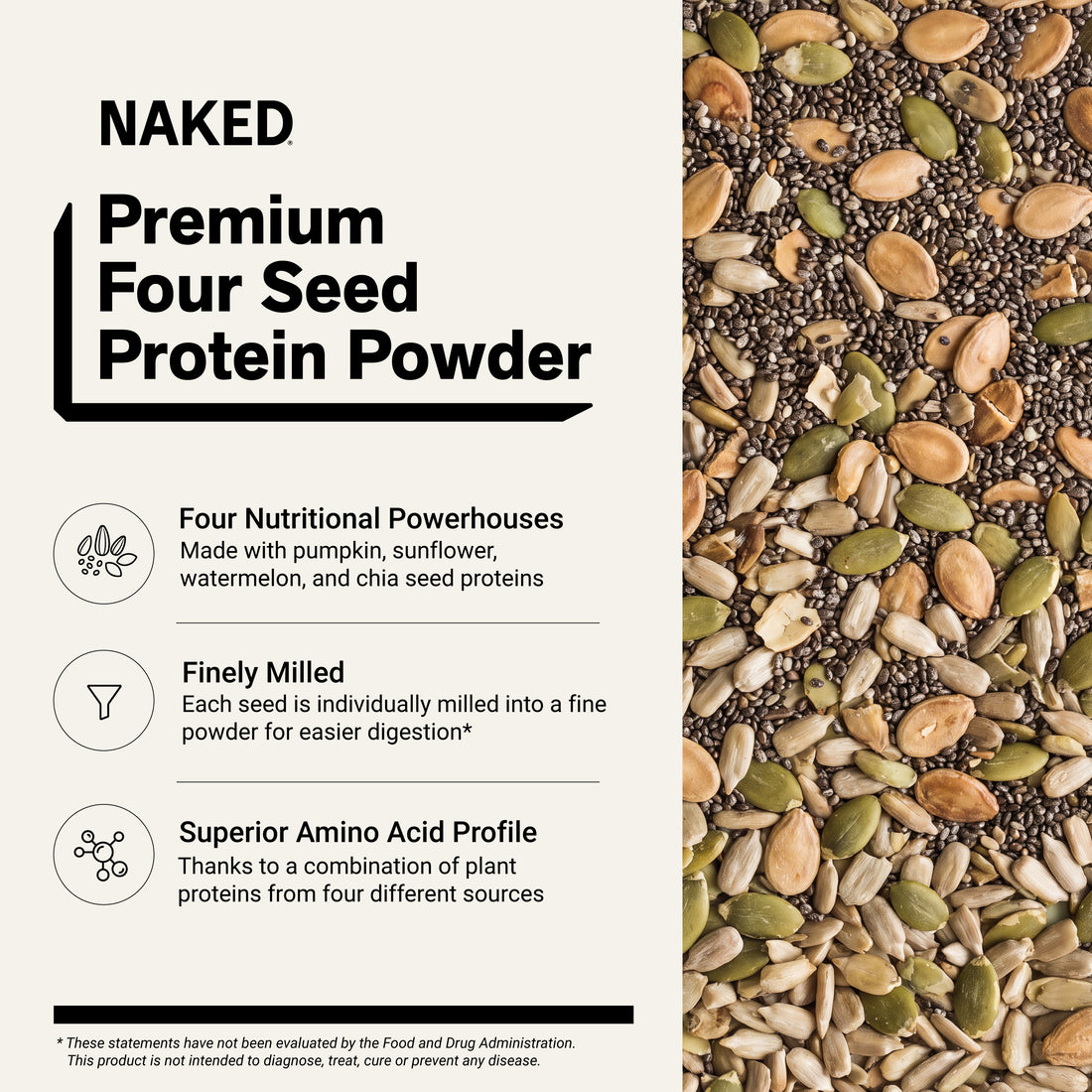 Fröproteinpulver | Naked Seed - 1LB