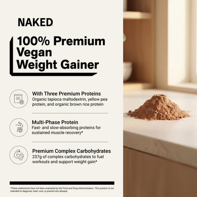 Integratore vegano per aumento di massa al cioccolato | Naked Vegan Mass - 12LB