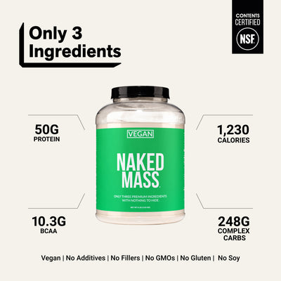 Vegan Weight Gainer Supplement | Naked Vegan Mass - 8LB