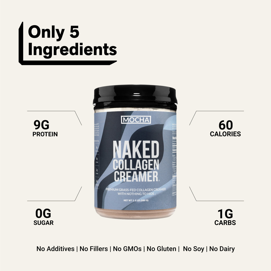 Mocha kaffekräm | Naked kollagenkräm