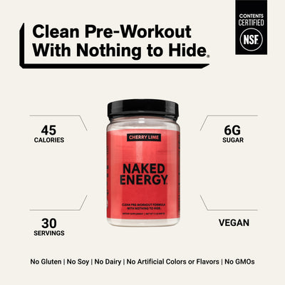 Zitrus-Pre-Workout-Ergänzung | Naked Energy - 30 Portionen
