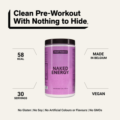 Fruit Punch Pre Workout Supplement | Naked Energy - 480g