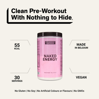 Strawberry Lemonade Pre Workout Supplement | Naked Energy - 480g