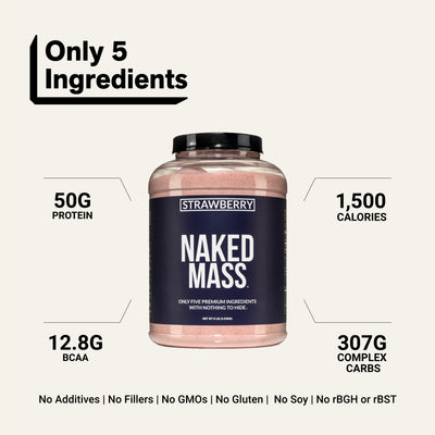 Integratore Proteico per Massa al Gusto Fragola | Naked Mass - 8LB