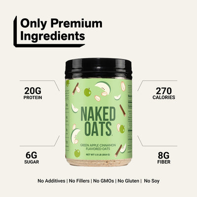 Avena proteica con manzana verde y canela | Naked Oats